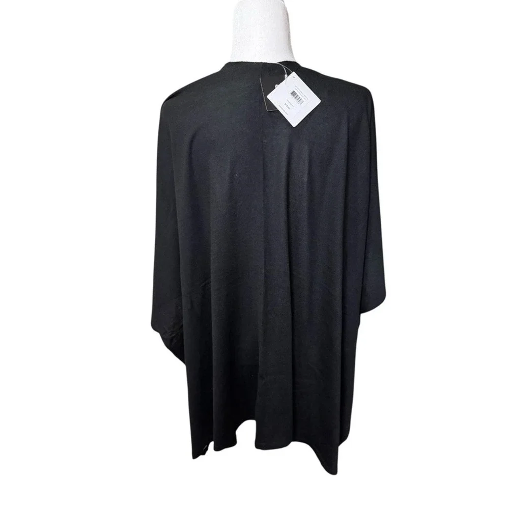 Wrap Shrug Poncho‎ Sweater Echo Design Black